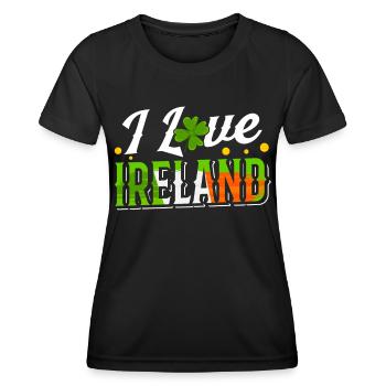 I love Ireland St. Patrick's Day Irish - Women's Functional T-Shirt - black - Front - AI Model Female 172 light (172cm)