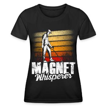 Magnetic Whisperer Magnetic Fishing Magnetic Fisherman - Women's Functional T-Shirt - black - Front - AI Model Female 172 light (172cm)
