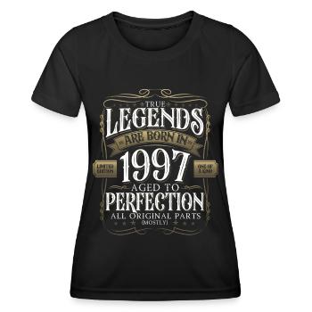 Legende 1997 25. Geburtstag Geschenk Herren Lustig - Frauen Funktions-T-Shirt - Schwarz - Vorne - AI Model Female 172 light (172cm)