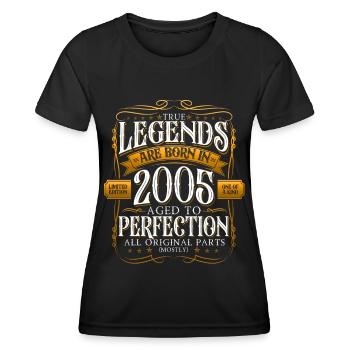 Legend 2005 17th Birthday Gift Men Funny - Women's Functional T-Shirt - black - Front - AI Model Female 172 light (172cm)