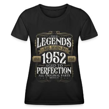 Légende 1952 70e anniversaire Cadeau Hommes Drôle - T-shirt sport Femme - noir - Devant - AI Model Female 172 light (172cm)