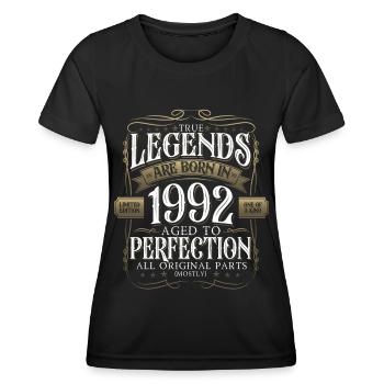 Légende 1992 30e anniversaire Cadeau Hommes Drôle - T-shirt sport Femme - noir - Devant - AI Model Female 172 light (172cm)