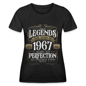 Légende 1967 55ème Anniversaire Cadeau Hommes Drôle - T-shirt sport Femme - noir - Devant - AI Model Female 172 light (172cm)