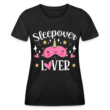 Amoureux de la nuit Hébergement Nuitée - T-shirt sport Femme - noir - Devant - AI Model Female 172 light (172cm)