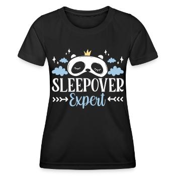 Expert pour les nuitées douces fête nuitée - T-shirt sport Femme - noir - Devant - AI Model Female 172 light (172cm)