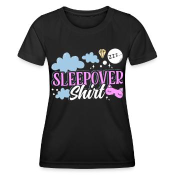 Chemise de nuit NuitÉe Fête - T-shirt sport Femme - noir - Devant - AI Model Female 172 light (172cm)