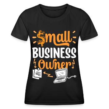 Kleinunternehmer CEO Gründer Besitzer - Frauen Funktions-T-Shirt - Schwarz - Vorne - AI Model Female 172 light (172cm)