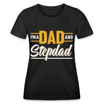 Je suis père et beau-père beau-père beau-père beau-père beau-père - T-shirt sport Femme - noir - Devant - AI Model Female 172 light (172cm)