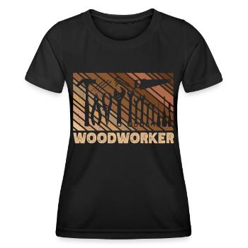 Woodworkers Woodwork Woodwork Woodcutters - Women's Functional T-Shirt - black - Front - AI Model Female 172 light (172cm)
