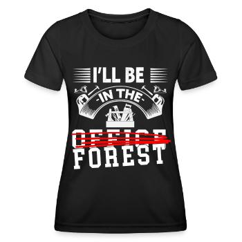 Je serai dans le bureau menuisier menuisier - T-shirt sport Femme - noir - Devant - AI Model Female 172 light (172cm)