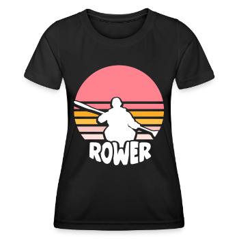 Rowing Rowing Boat Rowing Rowing Rowing - Women's Functional T-Shirt - black - Front - AI Model Female 172 light (172cm)