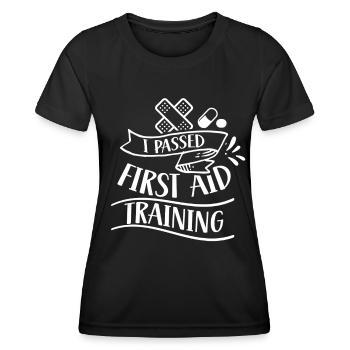 Ich Habe Einen Erste Hilfe Kurs Bestanden Lehrer - Frauen Funktions-T-Shirt - Schwarz - Vorne - AI Model Female 172 light (172cm)