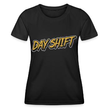 Poste de jour Travail posté Travail posté - T-shirt sport Femme - noir - Devant - AI Model Female 172 light (172cm)