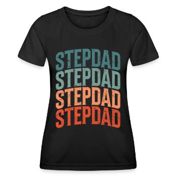 Beau-père Beau-père Beau-père Fête des pères - T-shirt sport Femme - noir - Devant - AI Model Female 172 light (172cm)