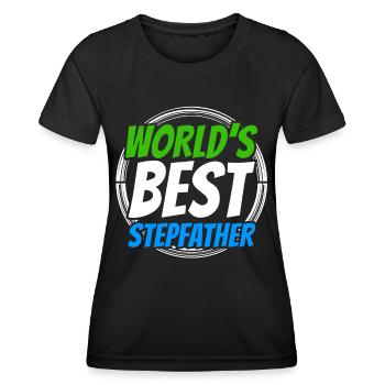 Le meilleur beau-père du monde Beau-père Beau-père Beau-père - T-shirt sport Femme - noir - Devant - AI Model Female 172 light (172cm)