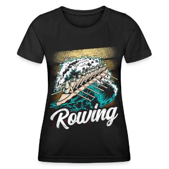 Aviron Aviron Aviron Bateau Aviron - T-shirt sport Femme - noir - Devant - AI Model Female 172 light (172cm)