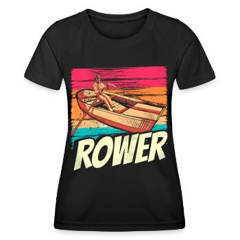 Aviron Aviron Bateau Aviron Aviron Aviron - T-shirt sport Femme - noir - Devant - AI Model Female 172 light (172cm)