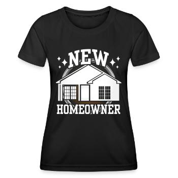 Nouveau propriétaire Propriétaire Maison de propriétaire - T-shirt sport Femme - noir - Devant - AI Model Female 172 light (172cm)