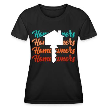 Propriétaire Propriétaire Maison propriétaire - T-shirt sport Femme - noir - Devant - AI Model Female 172 light (172cm)