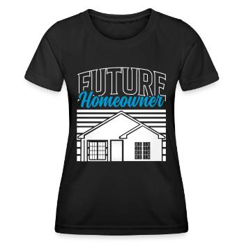 Futur propriétaire propriétaire propriétaire - T-shirt sport Femme - noir - Devant - AI Model Female 172 light (172cm)