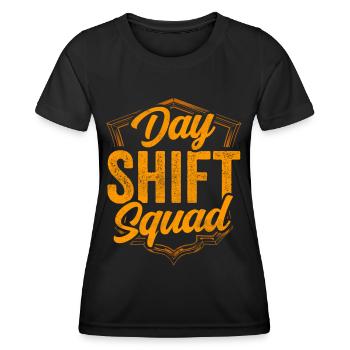 Équipe De jour Quart de jour Quart de jour Dictons de quart de jour - T-shirt sport Femme - noir - Devant - AI Model Female 172 light (172cm)