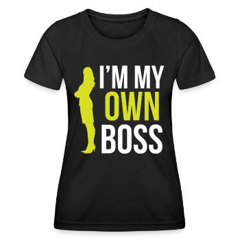 Je suis mon propre patron Mama CEO Fondateur - T-shirt sport Femme - noir - Devant - AI Model Female 172 light (172cm)
