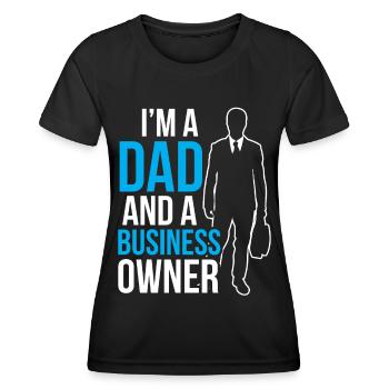 Ich Bin Ein Vater Und Ein Geschäftsinhaber CEO - Frauen Funktions-T-Shirt - Schwarz - Vorne - AI Model Female 172 light (172cm)