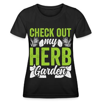 Découvrez mes herbes de jardin d’herbes aromatiques - T-shirt sport Femme - noir - Devant - AI Model Female 172 light (172cm)