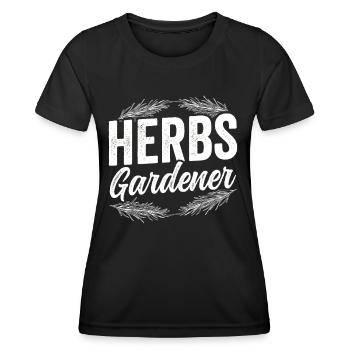 Herb Gardener Herbalisme Herb Garden Herb Herb - T-shirt sport Femme - noir - Devant - AI Model Female 172 light (172cm)
