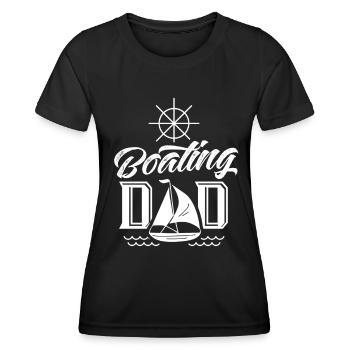 Boating Father Yacht Boating Boat Boat - Women's Functional T-Shirt - black - Front - AI Model Female 172 light (172cm)