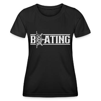 Boating Sailboat Yacht Boat Boat - Women's Functional T-Shirt - black - Front - AI Model Female 172 light (172cm)