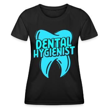 Hygiénistes dentaires Dentiste Équipe d’hygiène dentaire - T-shirt sport Femme - noir - Devant - AI Model Female 172 light (172cm)