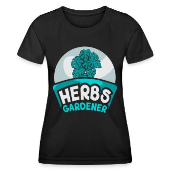 Herb Gardener Herb Herb Garden Herbalisme - T-shirt sport Femme - noir - Devant - AI Model Female 172 light (172cm)