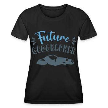 Future Geographer Profession Geographer Geography - Women's Functional T-Shirt - black - Front - AI Model Female 172 light (172cm)