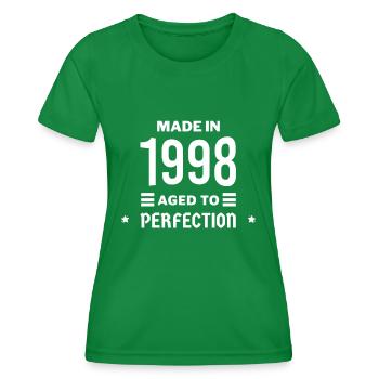 Perfekt gealtert 1998 - Frauen Funktions-T-Shirt - Kelly Green - Vorne - AI Model Female 172 dark (172cm)