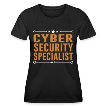 Cybersecurity Specialist Hack Cybersecurity - Women's Functional T-Shirt - black - Front - AI Model Female 172 light (172cm)