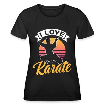 J’adore les arts martiaux de combat de karaté arts martiaux - T-shirt sport Femme - noir - Devant - AI Model Female 172 light (172cm)