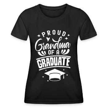 Proud Grandmother Of a Graduate Graduate - Women's Functional T-Shirt - black - Front - AI Model Female 172 light (172cm)