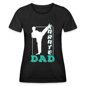 Karate Vater Kampfkunst Kämpfer Kampfsport - Frauen Funktions-T-Shirt - Schwarz - Vorne - AI Model Female 172 light (172cm)