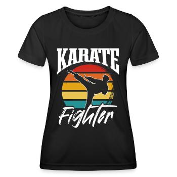 Karatekämpfer Kampfkunst Karate Kampfsport - Frauen Funktions-T-Shirt - Schwarz - Vorne - AI Model Female 172 light (172cm)