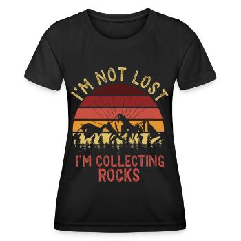 Habe Mich Nicht Verlaufen Ich Sammle Steine Beruf - Frauen Funktions-T-Shirt - Schwarz - Vorne - AI Model Female 172 light (172cm)