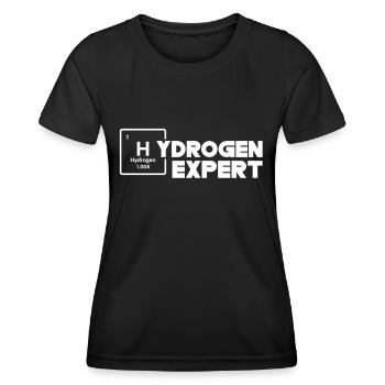Hydrogen Expert Energy Hydrogen Element - Women's Functional T-Shirt - black - Front - AI Model Female 172 light (172cm)