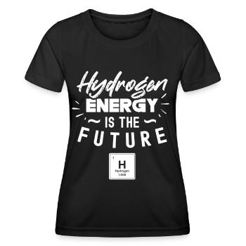 Energy from hydrogen is the future Hydrogen - Women's Functional T-Shirt - black - Front - AI Model Female 172 light (172cm)
