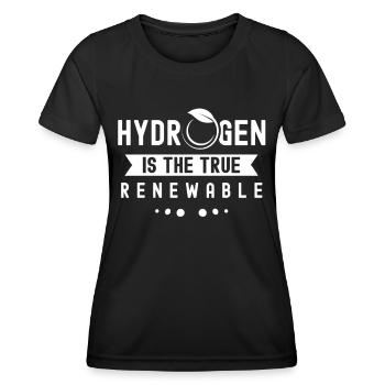 Wasserstoff Ist Die Wahre Erneuerbare Energie - Frauen Funktions-T-Shirt - Schwarz - Vorne - AI Model Female 172 light (172cm)