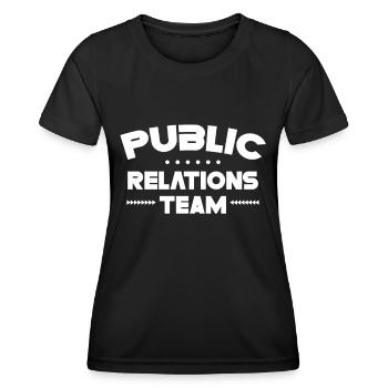 Team Öffentlichkeitsarbeit PR Public Relations Job - Frauen Funktions-T-Shirt - Schwarz - Vorne - AI Model Female 172 light (172cm)