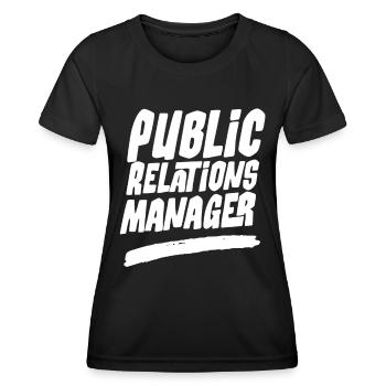 Manager Für Öffentlichkeitsarbeit Job PR Beruf - Frauen Funktions-T-Shirt - Schwarz - Vorne - AI Model Female 172 light (172cm)
