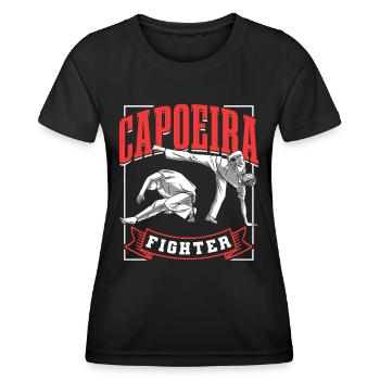 Capoeira Fighter Hobby Arts Martiaux Brésilien - T-shirt sport Femme - noir - Devant - AI Model Female 172 light (172cm)