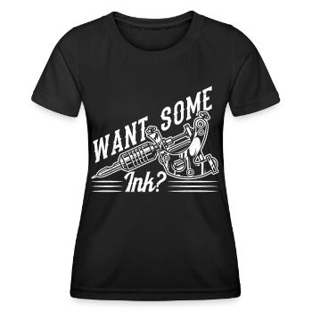 Willst Du Etwas Tinte? Tätowierer Tätowieren - Frauen Funktions-T-Shirt - Schwarz - Vorne - AI Model Female 172 light (172cm)