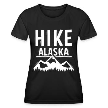 Wanderungen In Alaska Wanderung Wanderer Wandern - Frauen Funktions-T-Shirt - Schwarz - Vorne - AI Model Female 172 light (172cm)