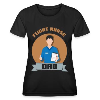Infirmière de vol Papa Médecin de vol Médecin de vol Médecin de vol - T-shirt sport Femme - noir - Devant - AI Model Female 172 light (172cm)